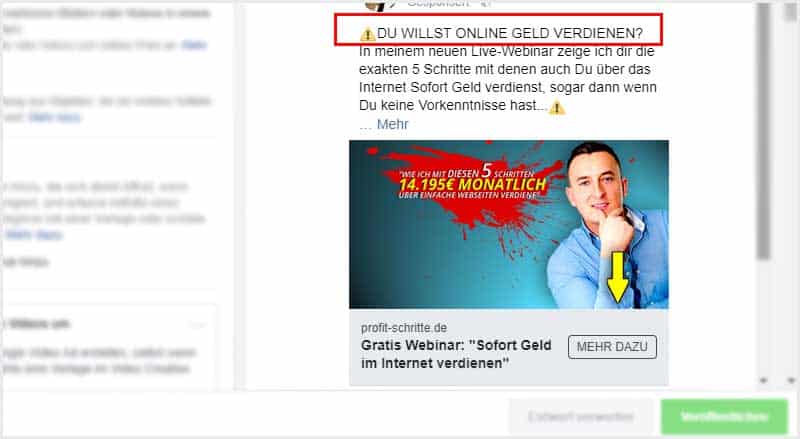 Facebook Ad Headline richtig schreiben